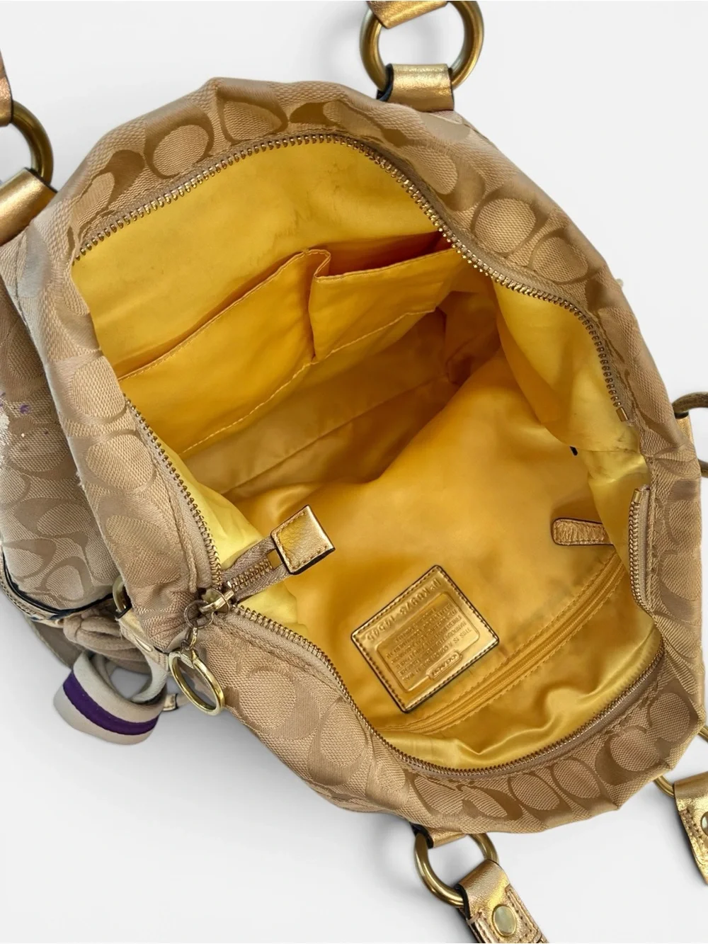 Coach Poppy Signature Dome Satchel Multicolor Y2K Limited Edition Bag - Picture 7 of 11